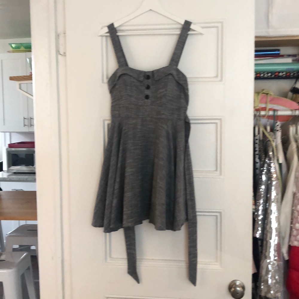 Adorable Tweed Mini Sleeveless Dress